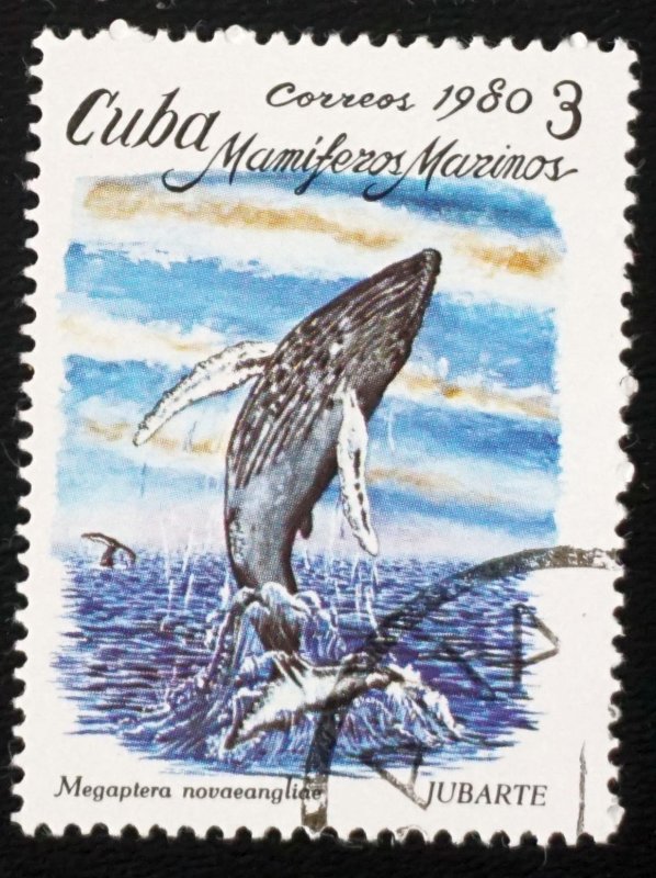 CUBA Sc# 2335 MARINE MAMMALS sea life ocean 3c 1980 used cto