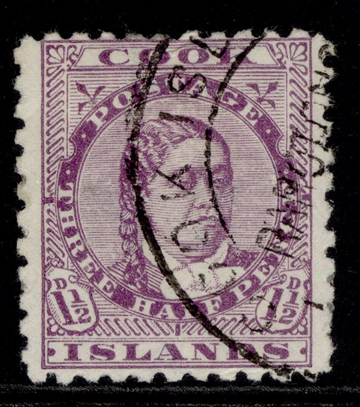 COOK ISLANDS QV SG14, 1½d deep lilac, FINE USED. 