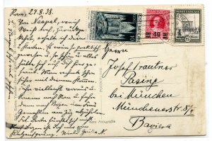 Provisional Cent. 40 on postcard for Germany