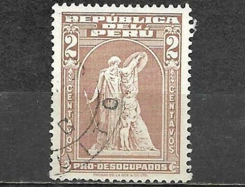 Peru 1938 Postal Tax Stamp Pro Desdcupados Thomas De La Rue 2 Centavos Used 