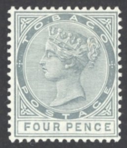 Tobago Sc# 20 MH (c) 1885 4p gray Queen Victoria