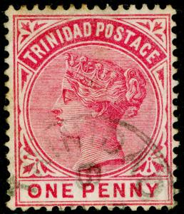 TRINIDAD SG107, 1d carmine, FINE USED. 