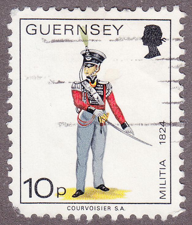 Guernsey 107; 1824 Guernsey Royal Militia Guard 1974