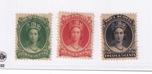 NOVA SCOTIA #  11-13 VF-MLH Q/VICTORIAN ISSUES  CAT VALUE $95