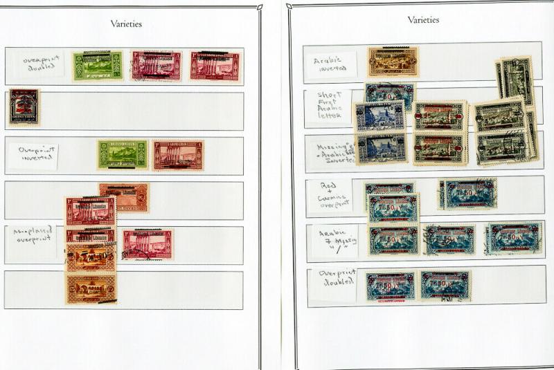 Lebanon Stamps150x Errors & Varieties 1925-1928 on pages