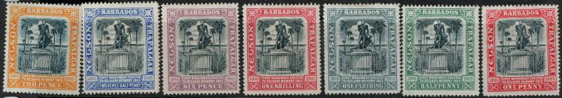 Barbados 1906 SC 102-108 Mint SCV $102.00 Set