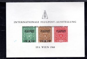 AUSTRIA 1968 FLUGPOST MINT VF NH O.G S/S3 IMPERF. (2AU)