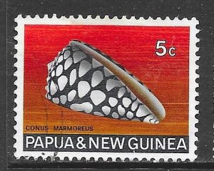 Papua New Guinea 268: 5c Marbled Cone (Conus marmoreus), used, VF