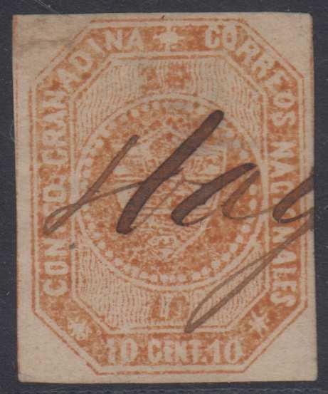 COLOMBIA 1859 Sc 4 USED BY IBAGUE PEN CANCEL SCV$80.00