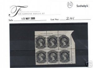 Nova Scotia #8 Mint Imprint Foldover Block Of 8