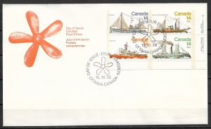 1978 Canada 779a Sailing Ships: Ice Vessels FDC