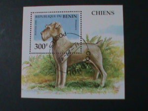 BENIN-1995- LOVELY DOG-CTO S/S VF-FANCY CANCEL WE SHIP TO WORLDWIDE.