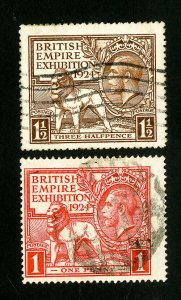 Great Britain Stamps # 185-6 VF Used Scott Value $30.00