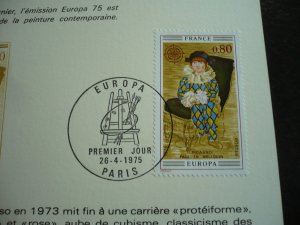 Stamps - France - Scott# 1431-1432 - Used First Day Issue - History of the Stamp