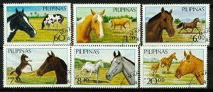 1985 Philippines 1670-1675 used Horses 6,50 €