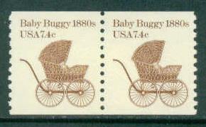 1902 7.4c Baby Buggy Fine MNH Dry Gum Pair
