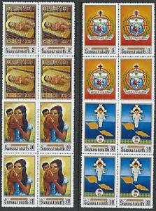 SAMOA 1970 Christmas set blocks of 4 MNH...................................51931