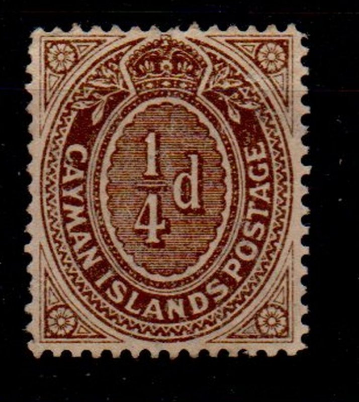 Cayman Islands Sc 31 1908 1/d brown stamp mint