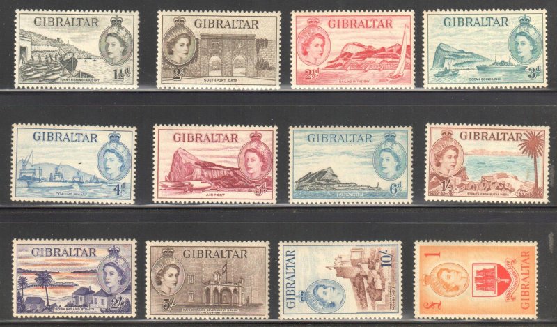 GIBRALTAR #132 to 145 VF Mint NH - RARE Set C$190.55