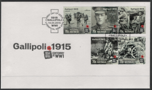 2015 Australia Gallipoli Centenary WWI Stamps FDC
