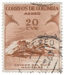 COLOMBIA 1959. AIRMAIL STAMP. SCOTT # C330. USED. # 2