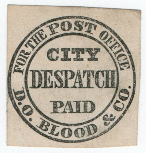 (I.B) US Local Post : Blood's City Despatch Paid (Type I)