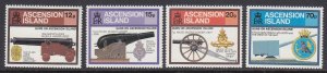 Ascension 368-71 Guns mnh*