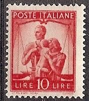 ITALY  487 MNH 1947 10 l red org