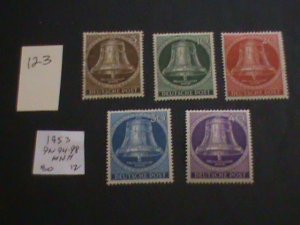 GERMANY BERLIN 1953 MNH  SC 9N94-98 SET XF 80 EUROS (123)