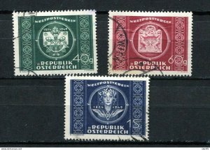 Austria 1949 UPU 75th anniv Mi 943-5 Sc 565-7 Used 11352