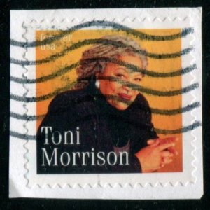 5757 US (63c) Toni Morrison SA, used on paper