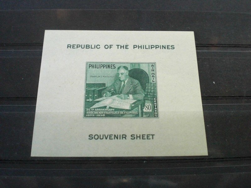 Philippines  1950 F.D. Roosevelt Scott C70  SS MNH  zn 85