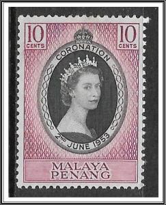 Malaya-Penang #27 Coronation Issue MHR