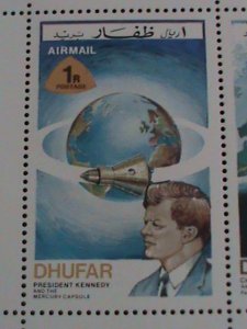 ​GRATE BRITAIN-DHUFAR STAMP-1972 FAMOUS PERSONS AND SPACE PROGRAMS-MNH SHEET