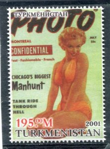 Turkmenistan 2001 MARILYN MONROE 1 value Perforated Mint (NH)