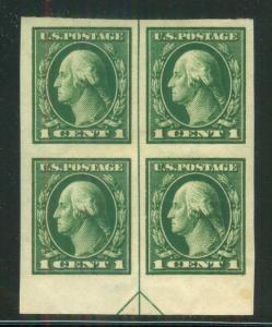 U.S. - 408 - Arrow Block of 4 - EXTRA FINE -  Hinged