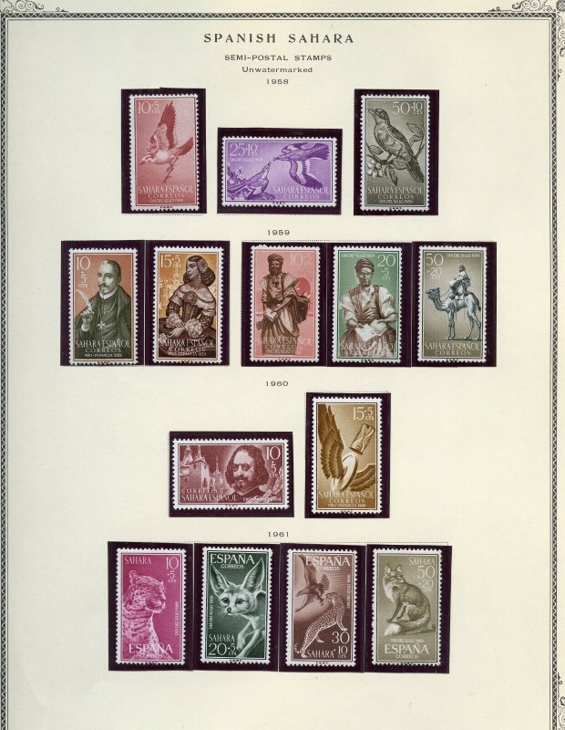 SPANISH  SAHARA SELECTION II MINT HINGED  AND NEVER HINGED STAMPS