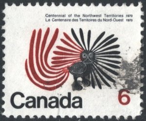 SC#506 6¢ Centenary of the Northwest Territories (1970) Used