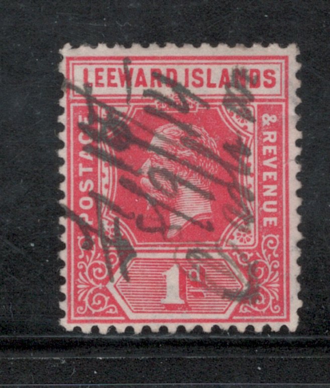 Leeward Islands 1912 King George V 1p Scott # 48a Used