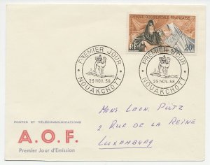 Cover / Postmark Western A frica 1958 Camel