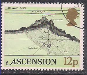 Ascension 1981 QE2 12p Early Maps SG 298 used ( D734 )