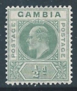 Gambia #28 MH 1/2p King Edward VII - Wmk. 2