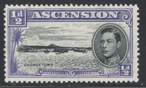 Ascension 1944 King George VI & Georgetown 1/2p Scott # 40 MNH