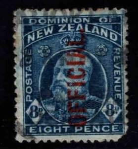 New Zealand Scott o49 Official overprint, used 8p stamp