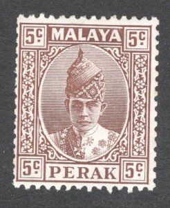 Malaya - Perak, Scott #87  VF, Unused,  Sultan Iskandar, CV $3.50 ....  4990055