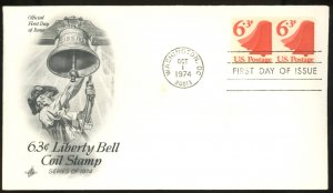 U.S. #1518 FDC F-VF PAIR