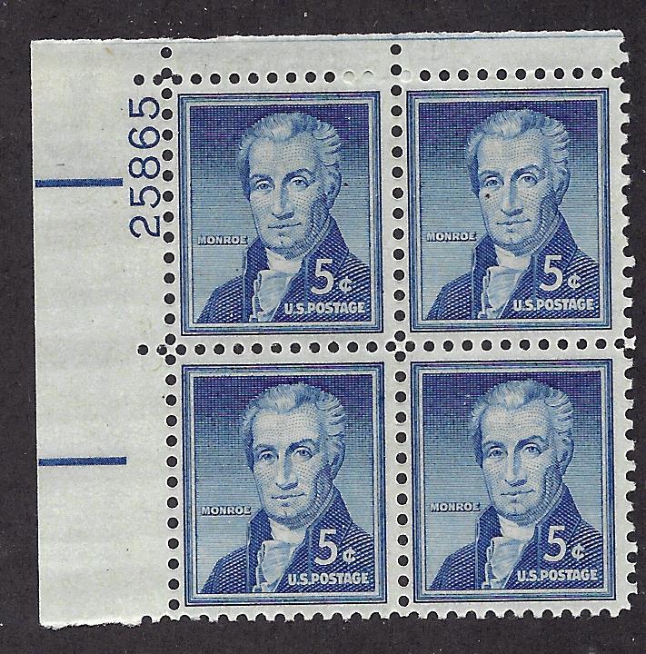 1038 Mint,OG,NH... Plate Block of 4... SCV $1.00