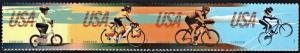 SC#4690a (45¢) Bicycling Strip of Four MNH  