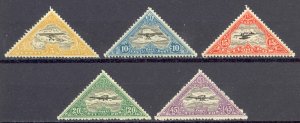 Estonia Sc# C14-C18 MH 1925 Air Mail