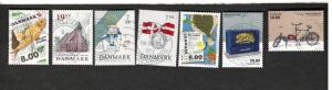 Ass't Lot  Denmark SC #1711 #1715-16 #1731 #1733-34 used stamps